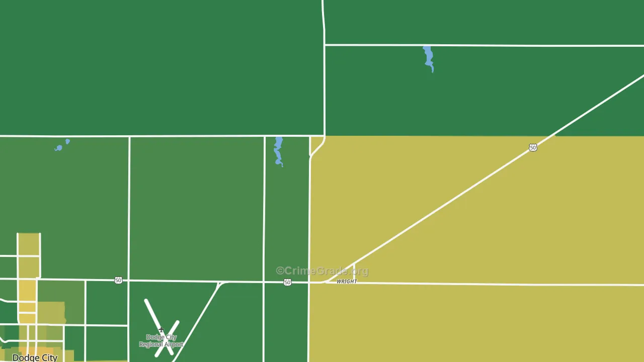 Wright, KS Map of Vehicle Theft Rates