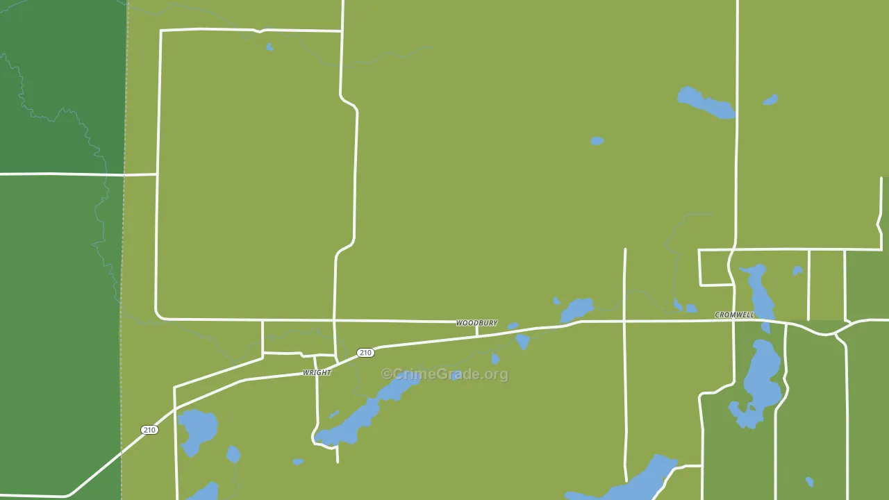 Wright, MN Map of Vehicle Theft Rates