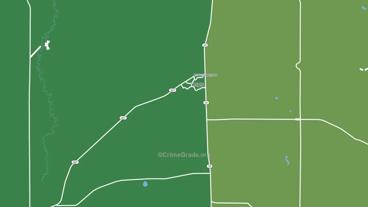 Wright, WY Map of Vehicle Theft Rates