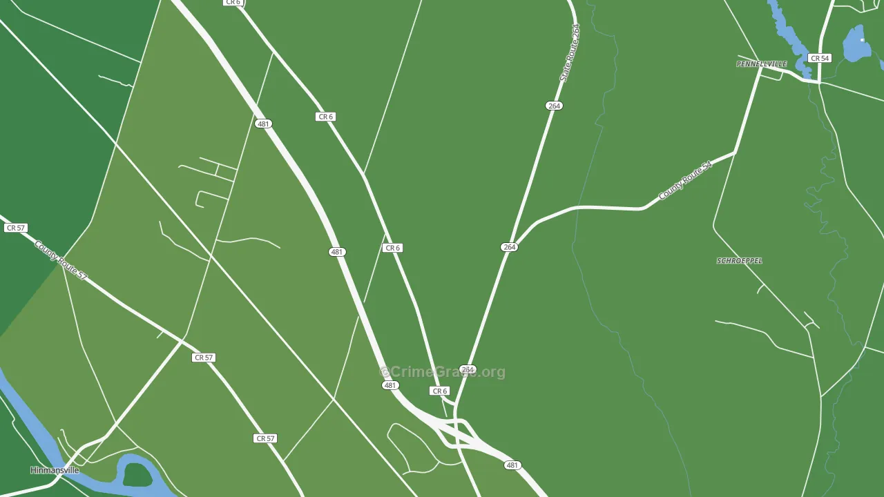 Wrights Corners, NY Map of Vehicle Theft Rates