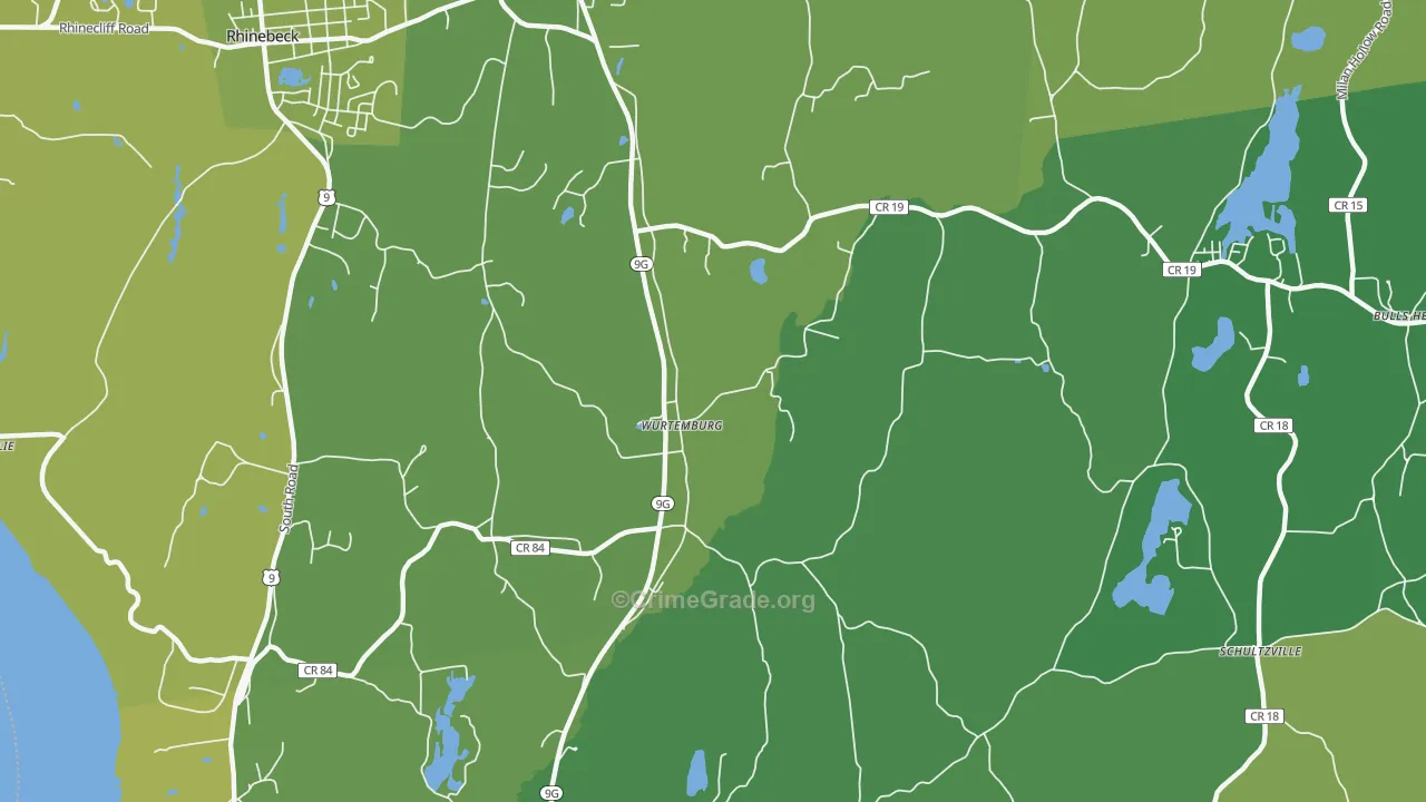 Wurtemburg, NY Map of Vehicle Theft Rates