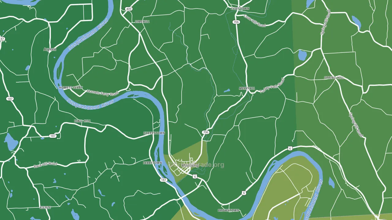 Wyalusing, PA Map of Vehicle Theft Rates