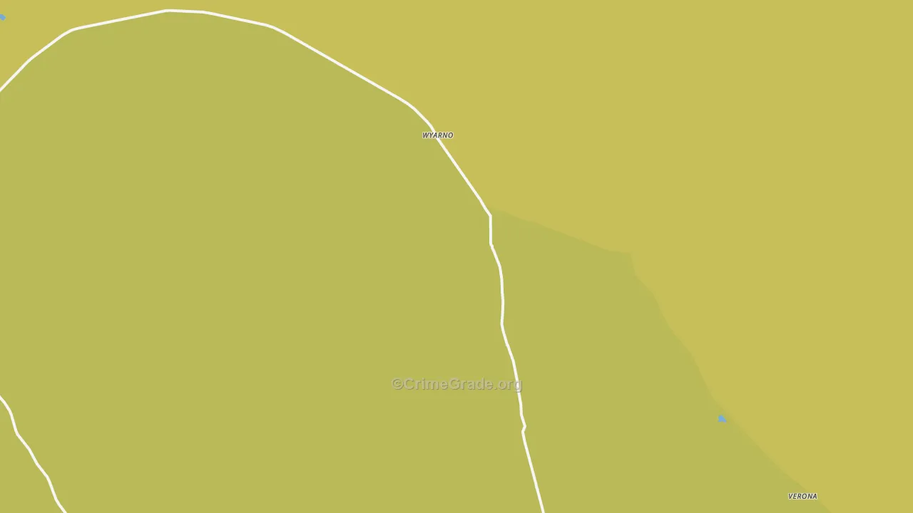 Wyarno, WY Map of Vehicle Theft Rates