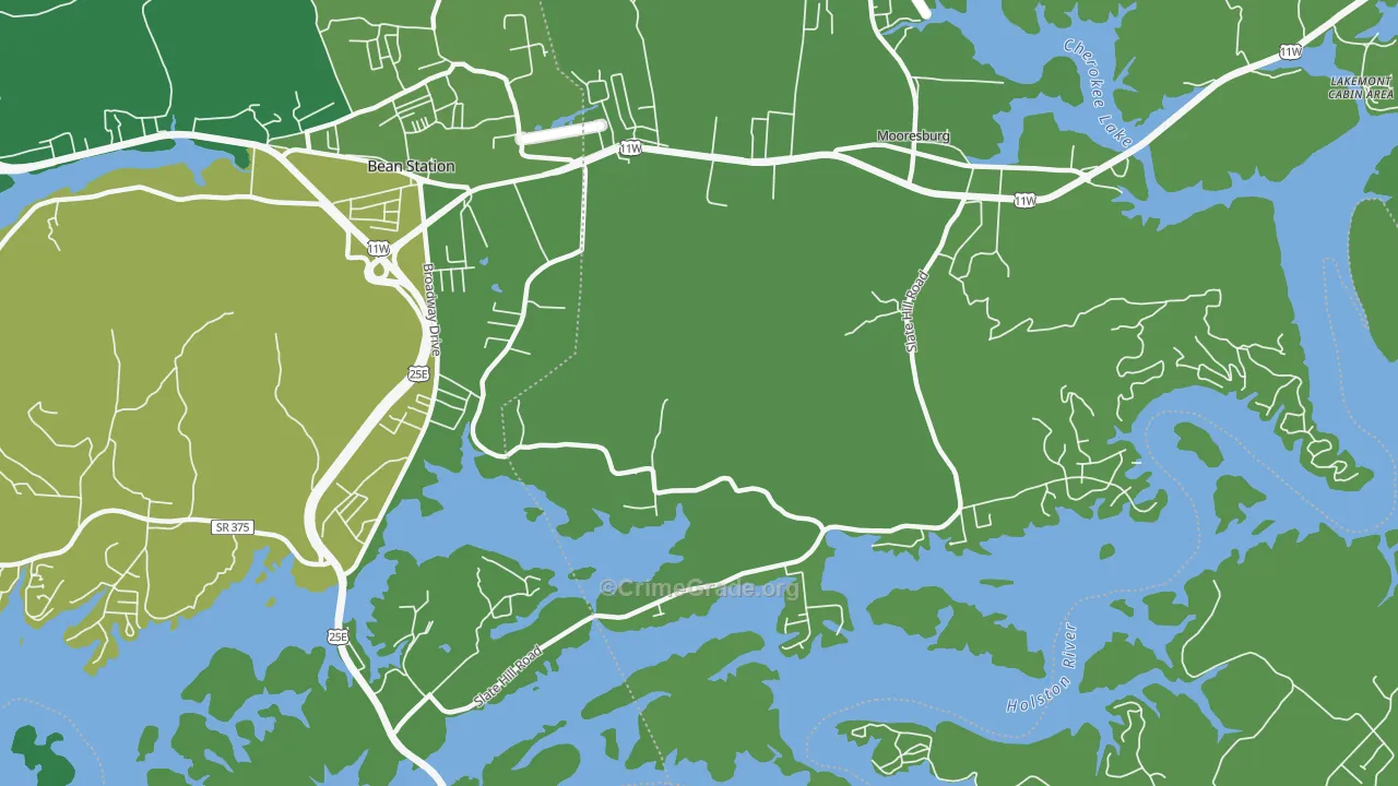 Wyatt Village, TN Map of Vehicle Theft Rates