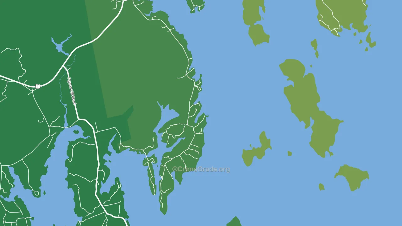 Wyman, ME Map of Vehicle Theft Rates