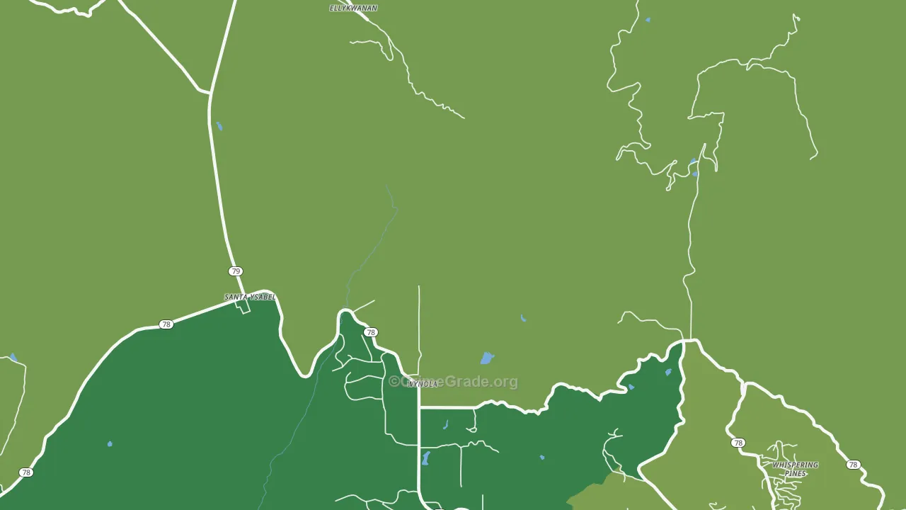 Wynola, CA Map of Vehicle Theft Rates