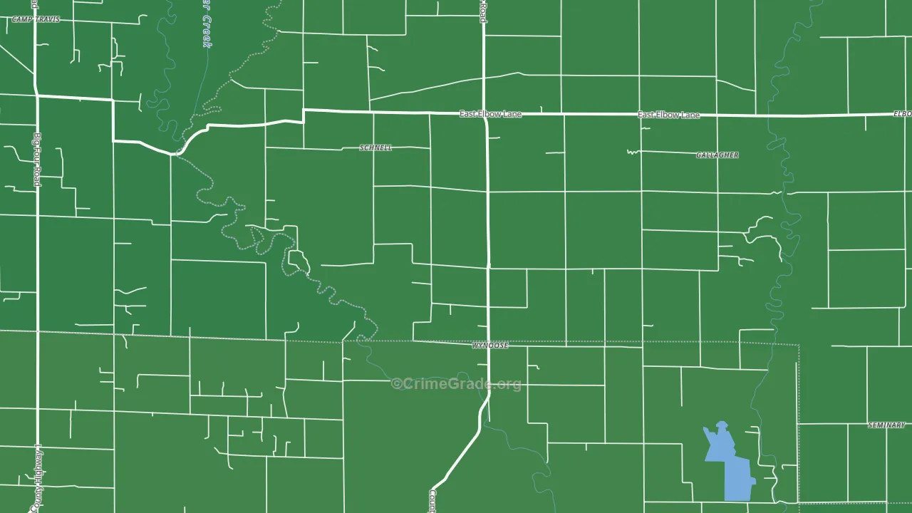Wynoose, IL Map of Vehicle Theft Rates
