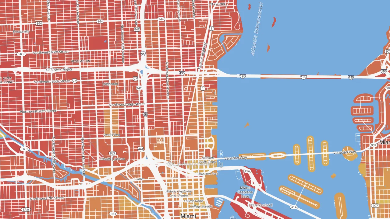 Wynwood, Miami, FL Map of Vehicle Theft Rates