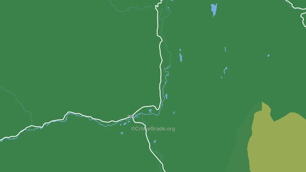 Yaak, MT Map of Vehicle Theft Rates