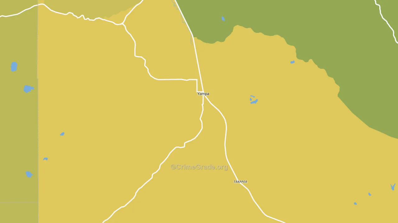 Yampa, CO Map of Vehicle Theft Rates