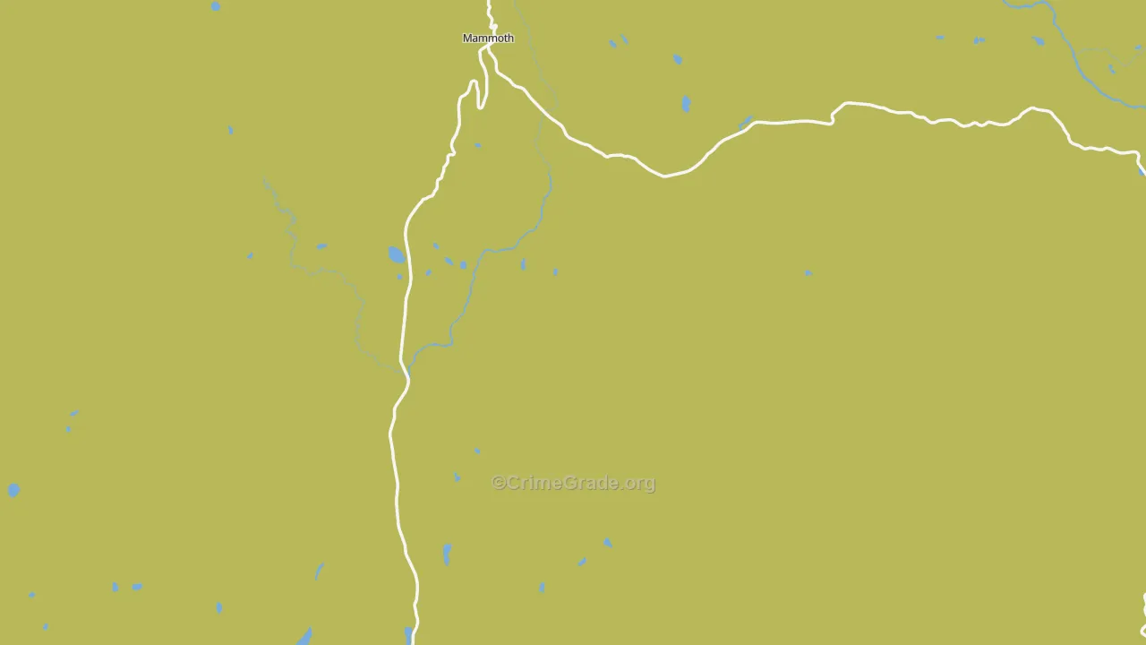 Yellowstone National Park, WY Map of Vehicle Theft Rates
