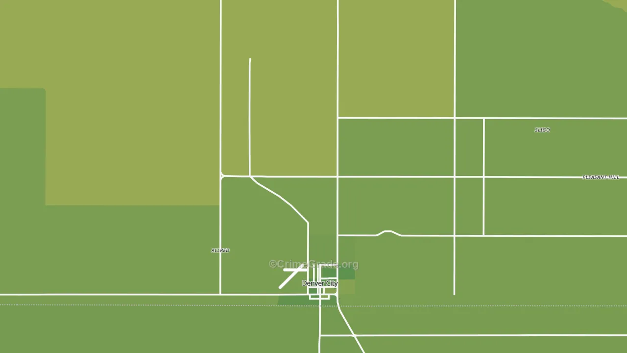 Yoakum County, TX Map of Vehicle Theft Rates