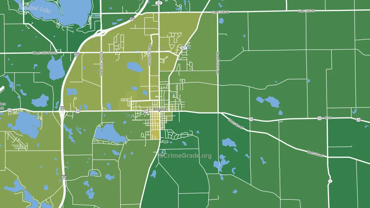 York, IN Map of Vehicle Theft Rates