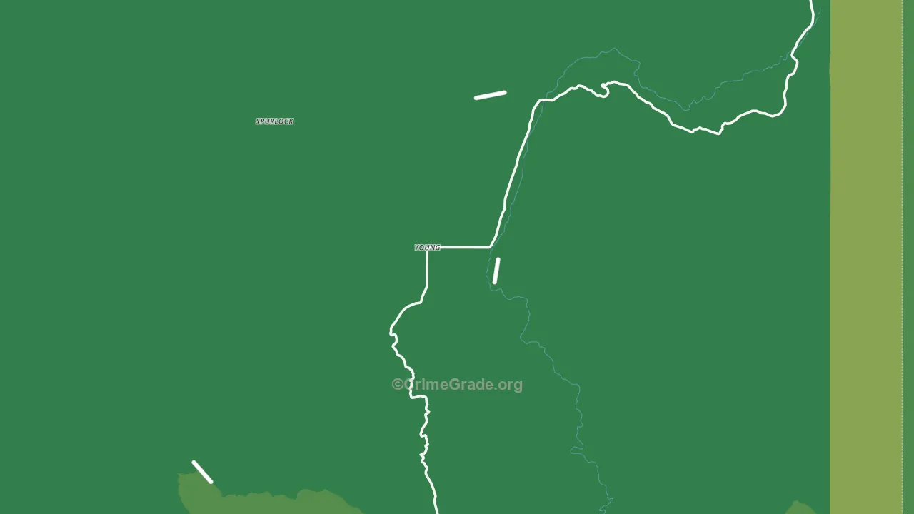 Young, AZ Map of Vehicle Theft Rates