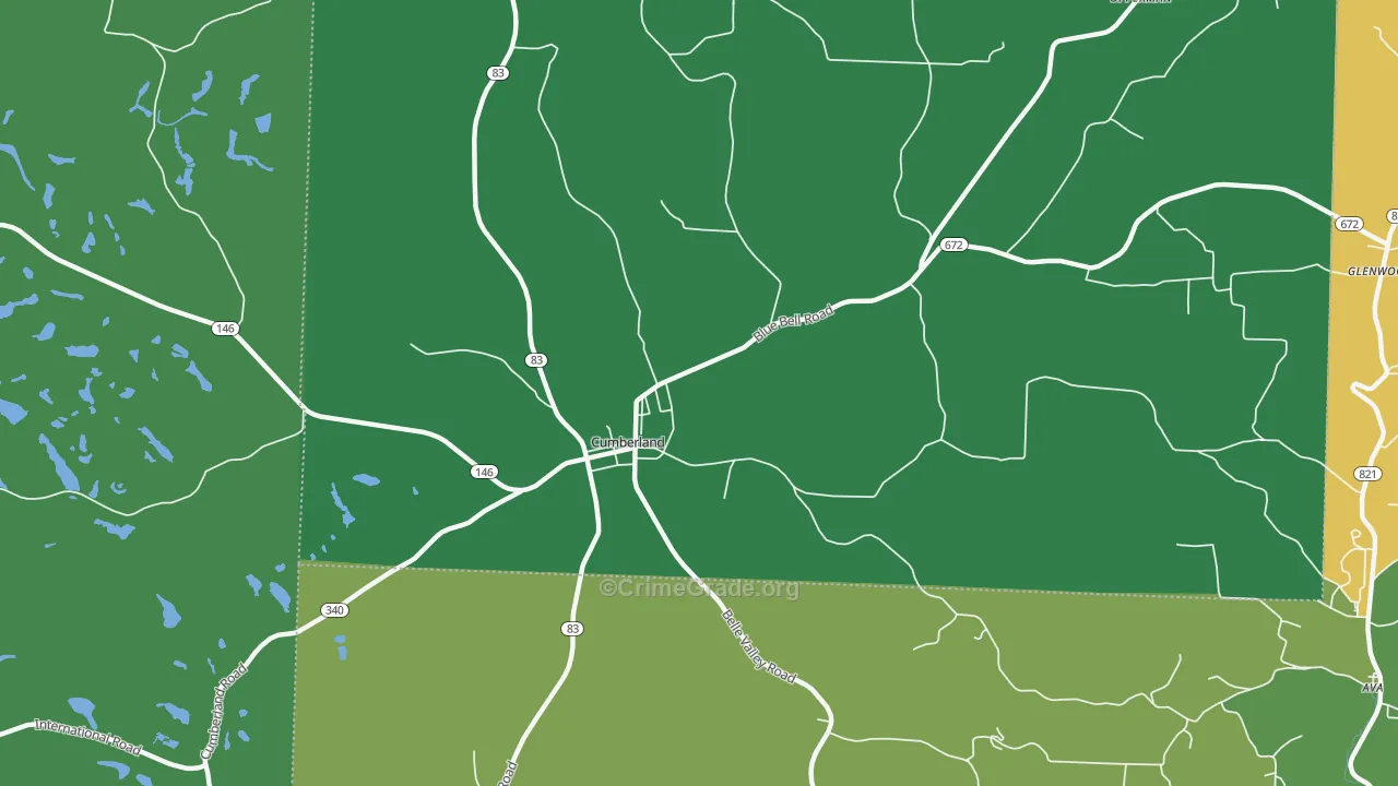 Young Hickory, OH Map of Vehicle Theft Rates