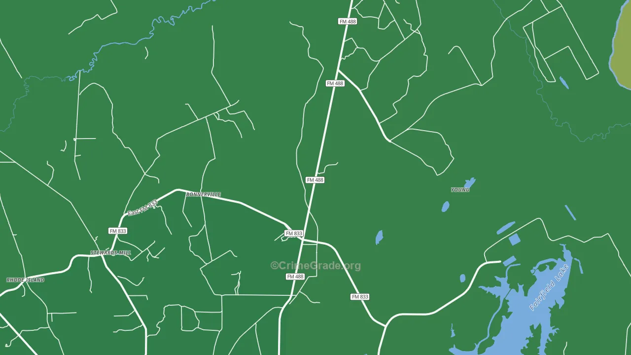 Young, TX Map of Vehicle Theft Rates