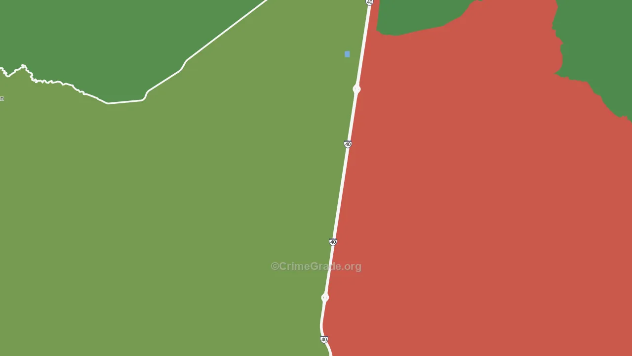 Yucca, AZ Map of Vehicle Theft Rates