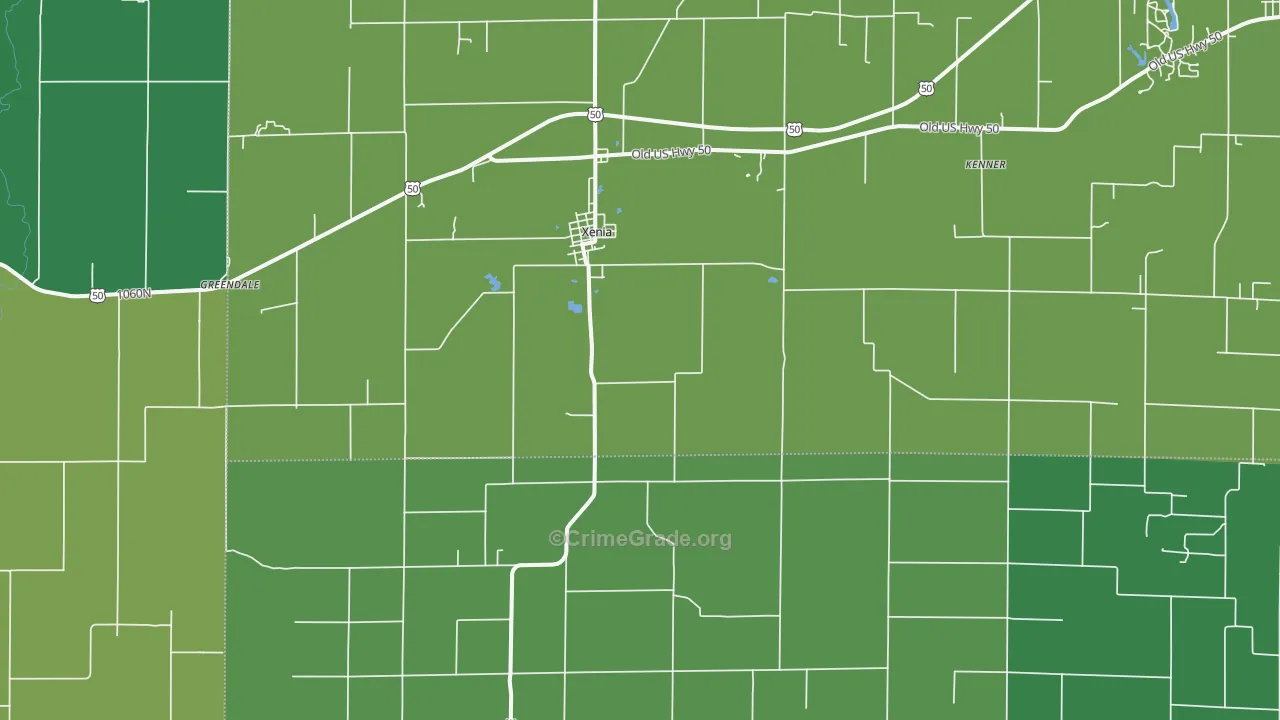 Zenith, IL Map of Vehicle Theft Rates