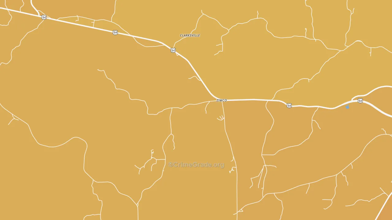 Zimco, AL Map of Vehicle Theft Rates