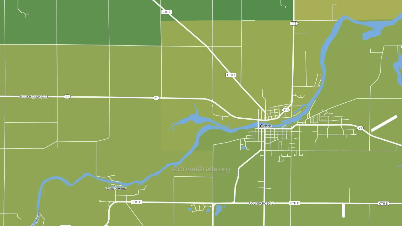 Zion, WI Map of Vehicle Theft Rates