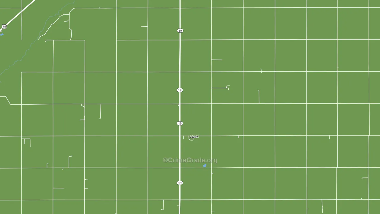 Zook, KS Map of Vehicle Theft Rates