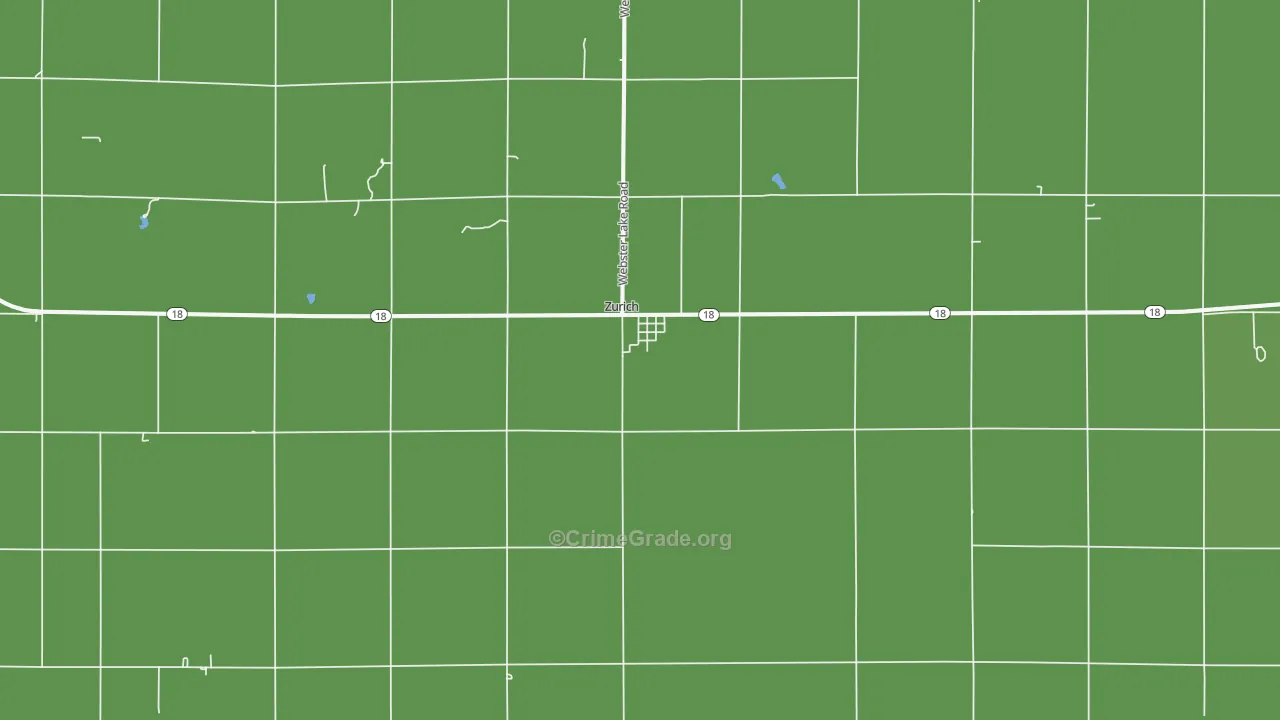 Zurich, KS Map of Vehicle Theft Rates
