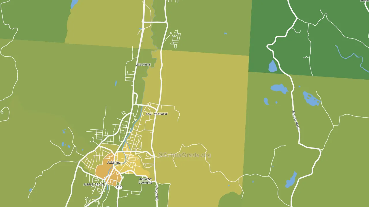 Zylonite, MA Map of Vehicle Theft Rates