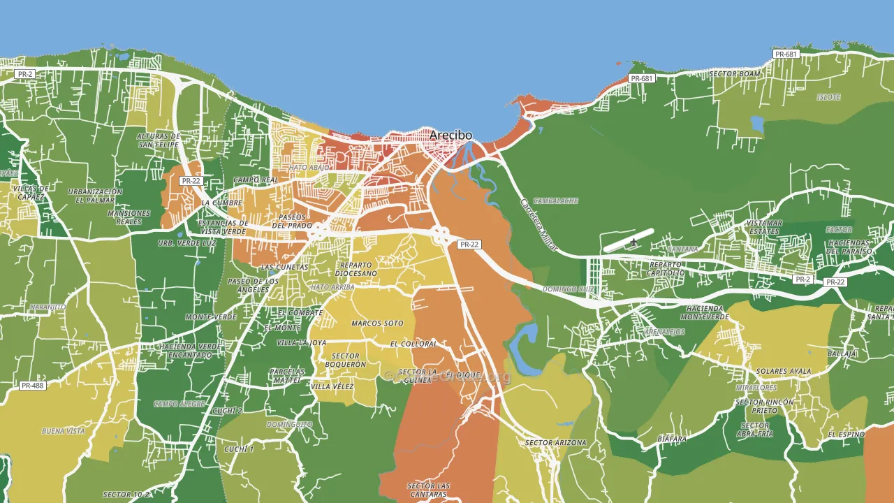 00612, PR Map of Violent Crime Rates