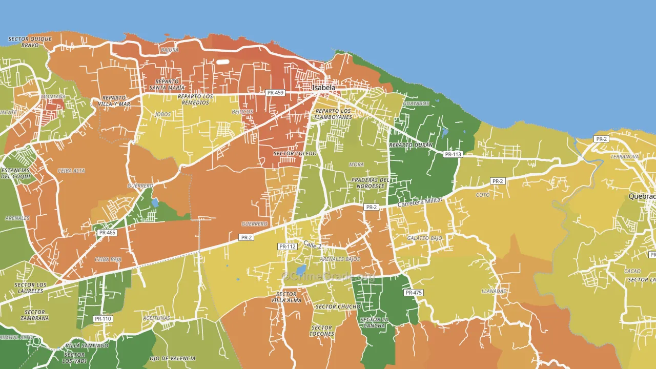 00662, PR Map of Violent Crime Rates