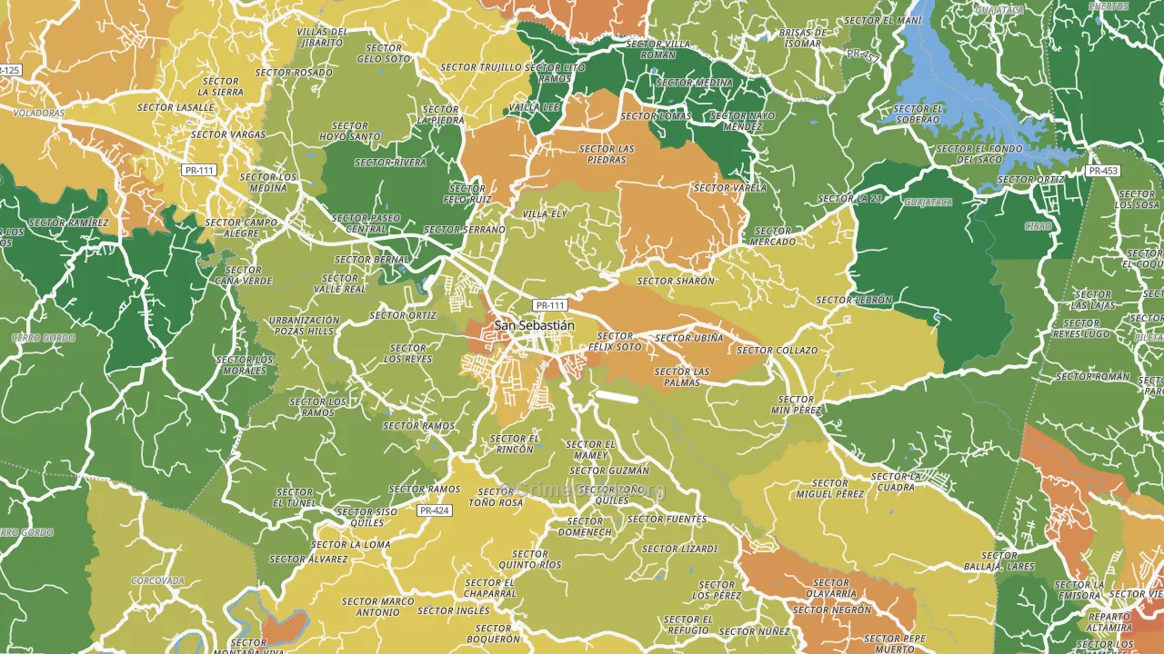 00685, PR Map of Violent Crime Rates