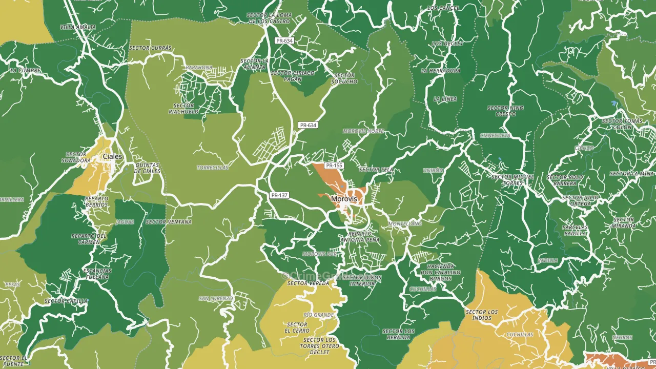 00687, PR Map of Violent Crime Rates