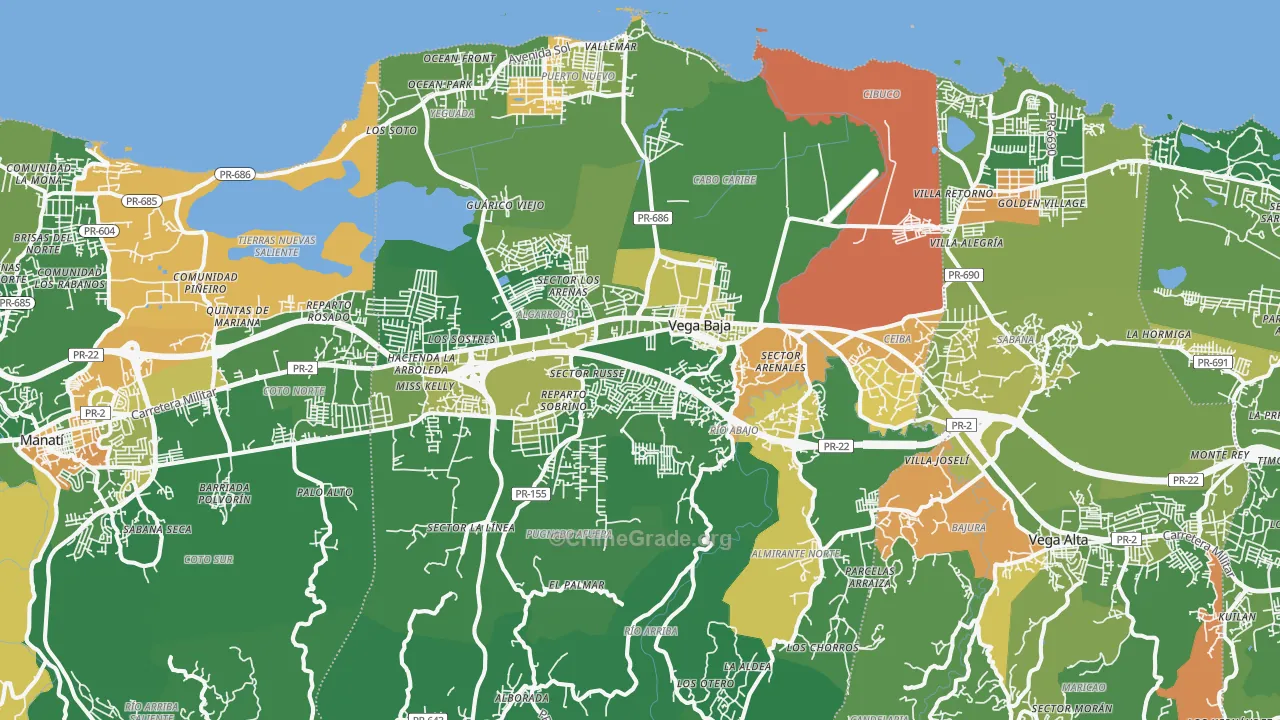 00693, PR Map of Violent Crime Rates