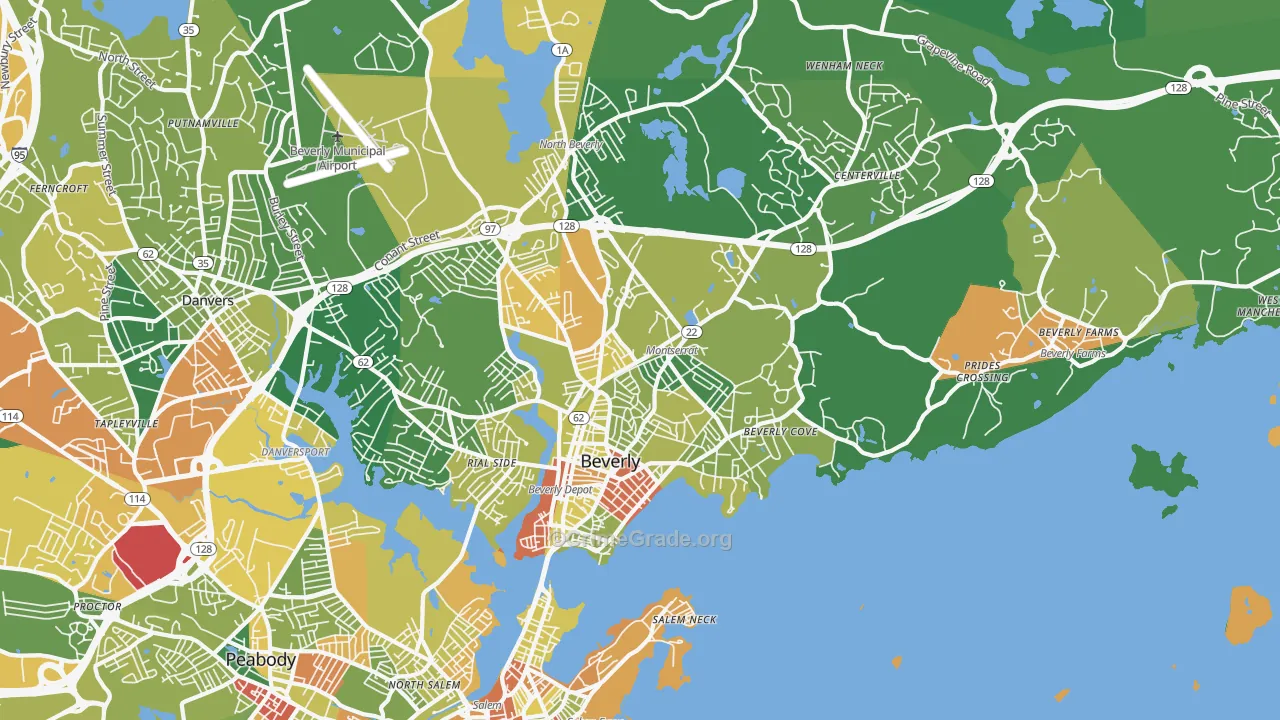 01915, MA Map of Violent Crime Rates