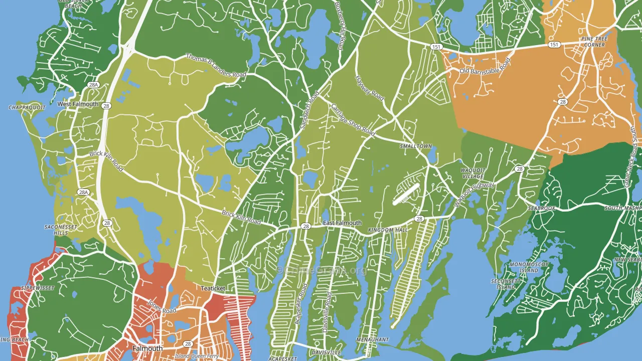 02536, MA Map of Violent Crime Rates