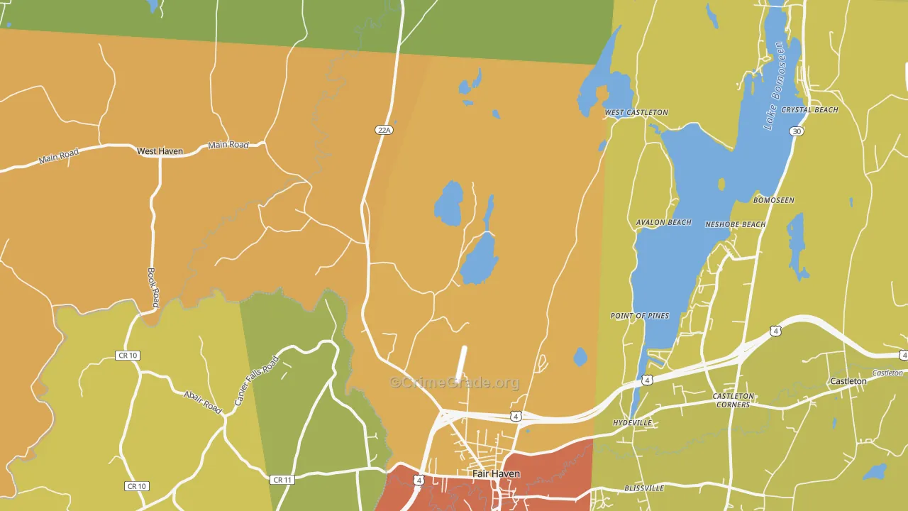 05743, VT Map of Violent Crime Rates