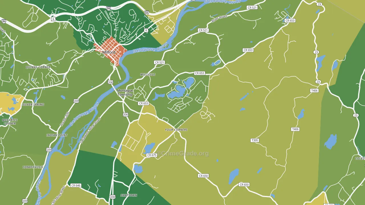 07827, NJ Map of Violent Crime Rates