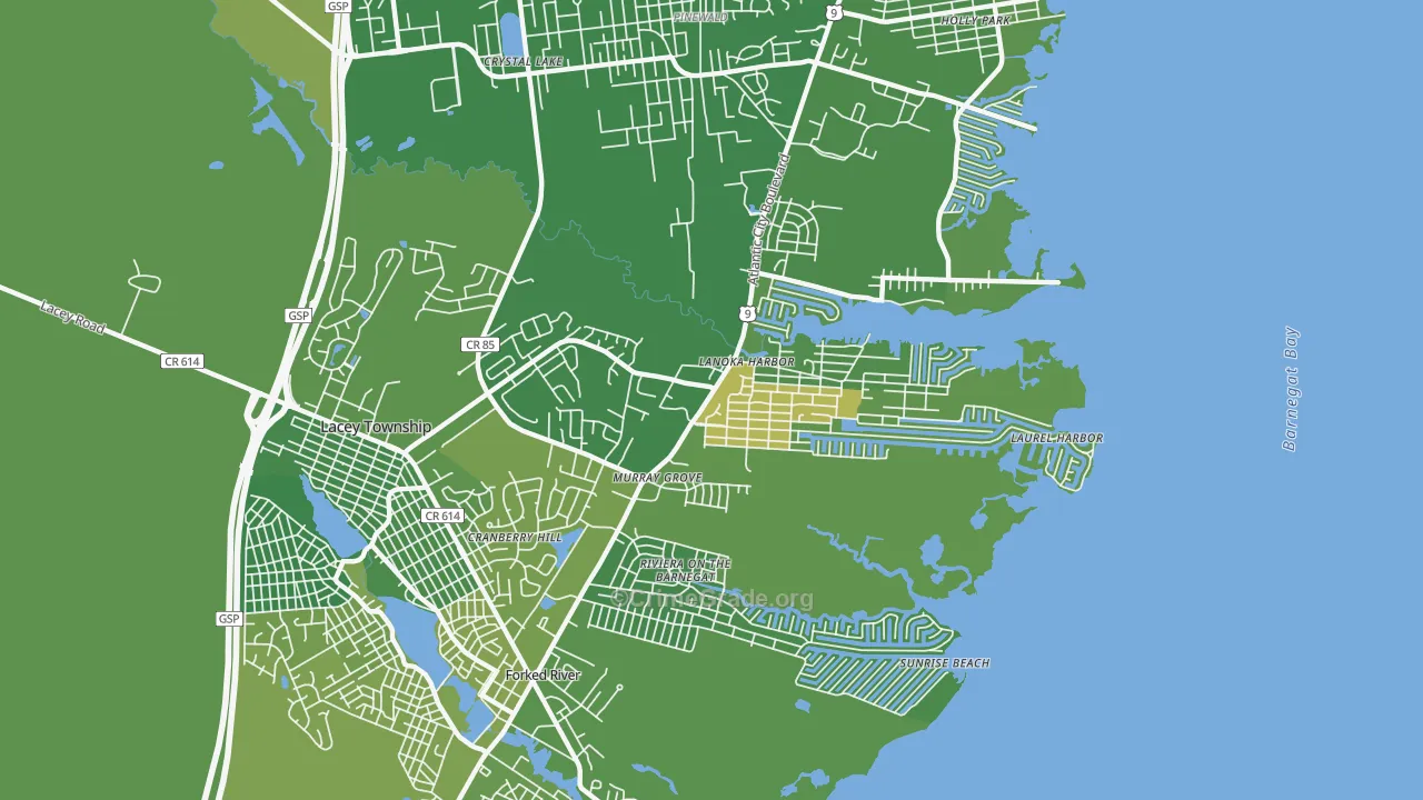 08734, NJ Map of Violent Crime Rates