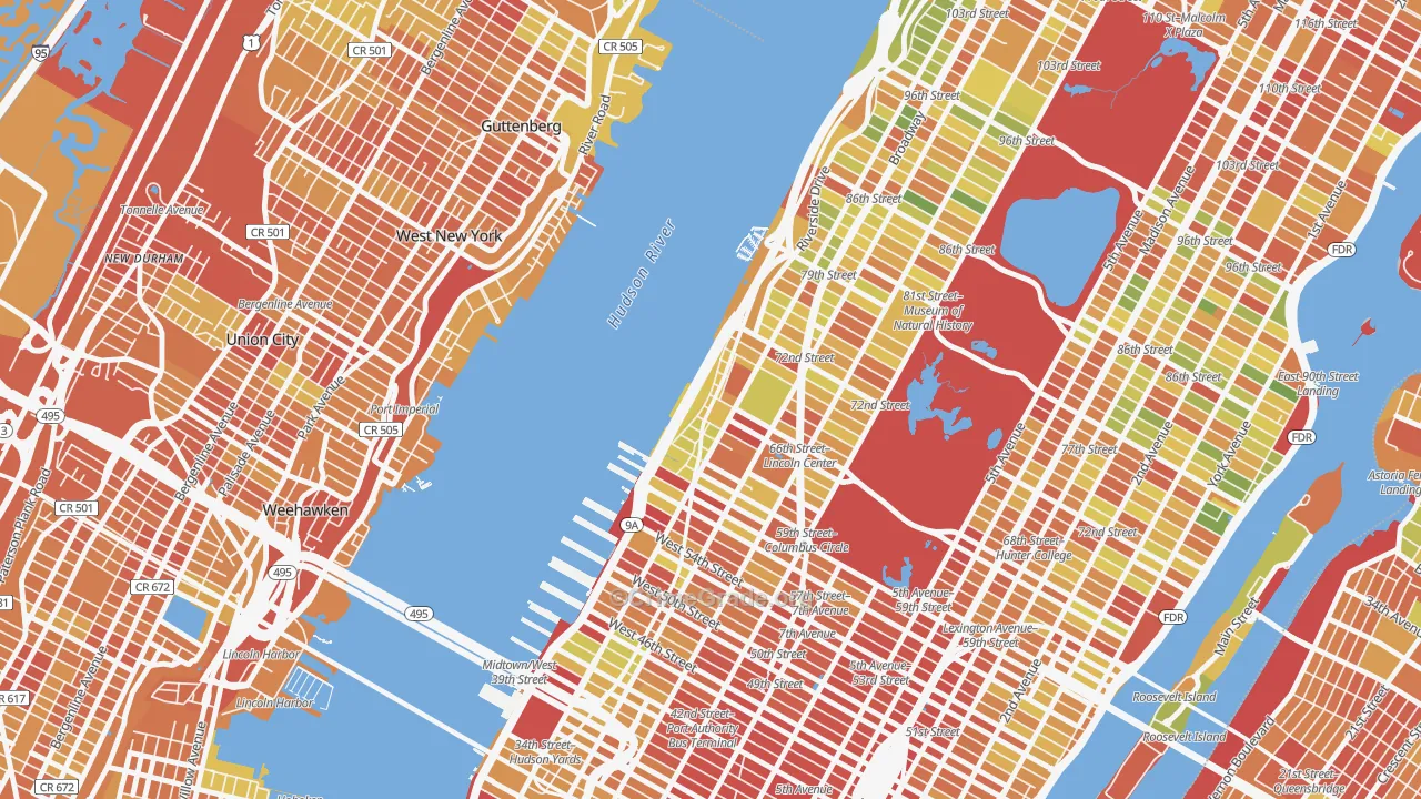 10069, NY Map of Violent Crime Rates