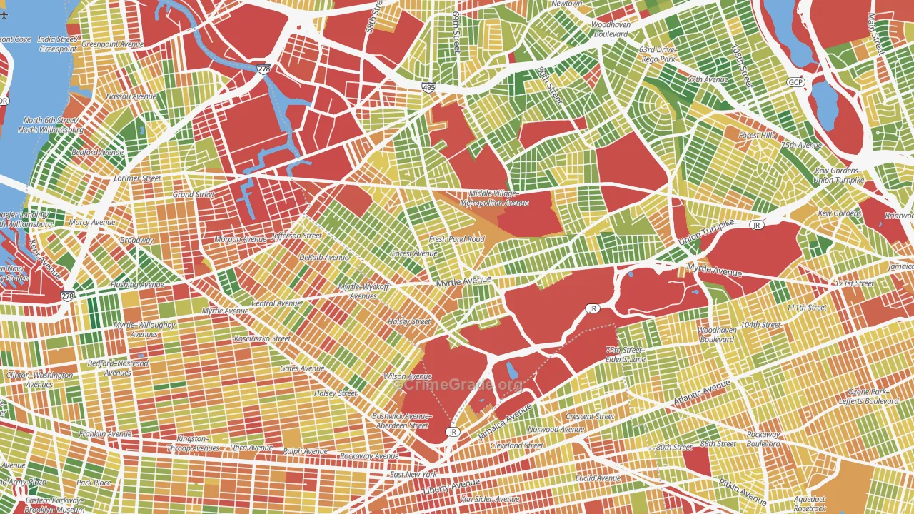 11385, NY Map of Violent Crime Rates