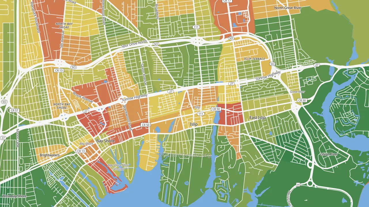 11751, NY Map of Violent Crime Rates