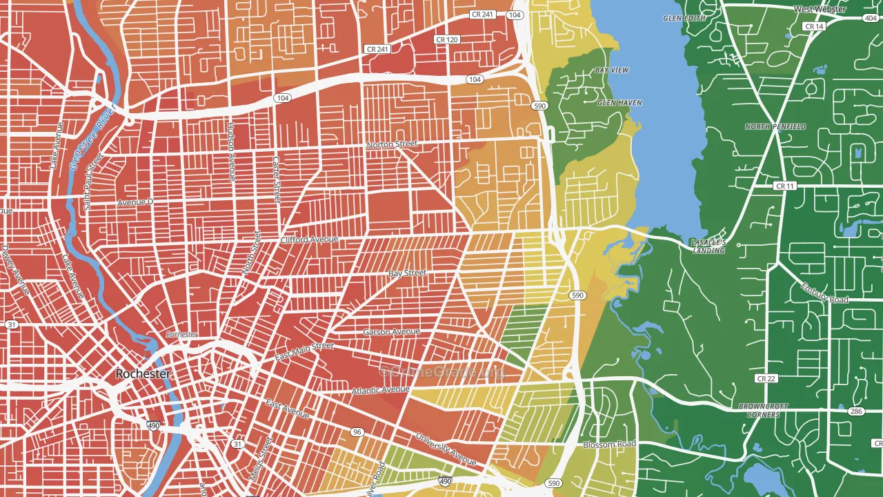 14609, NY Map of Violent Crime Rates
