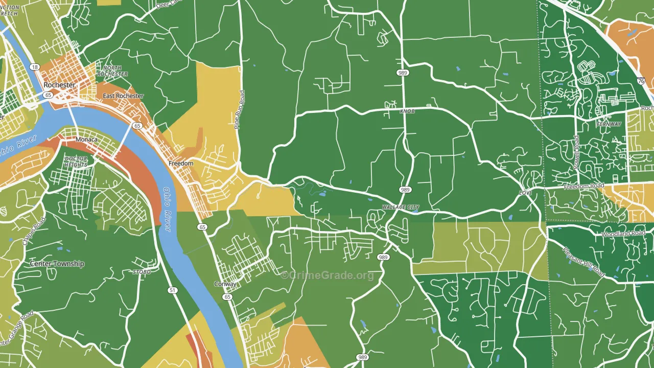 15042, PA Map of Violent Crime Rates
