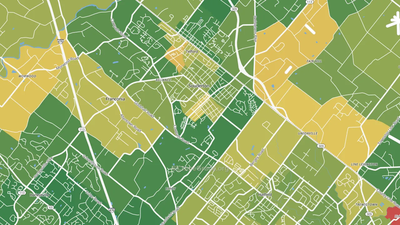 18964, PA Map of Violent Crime Rates