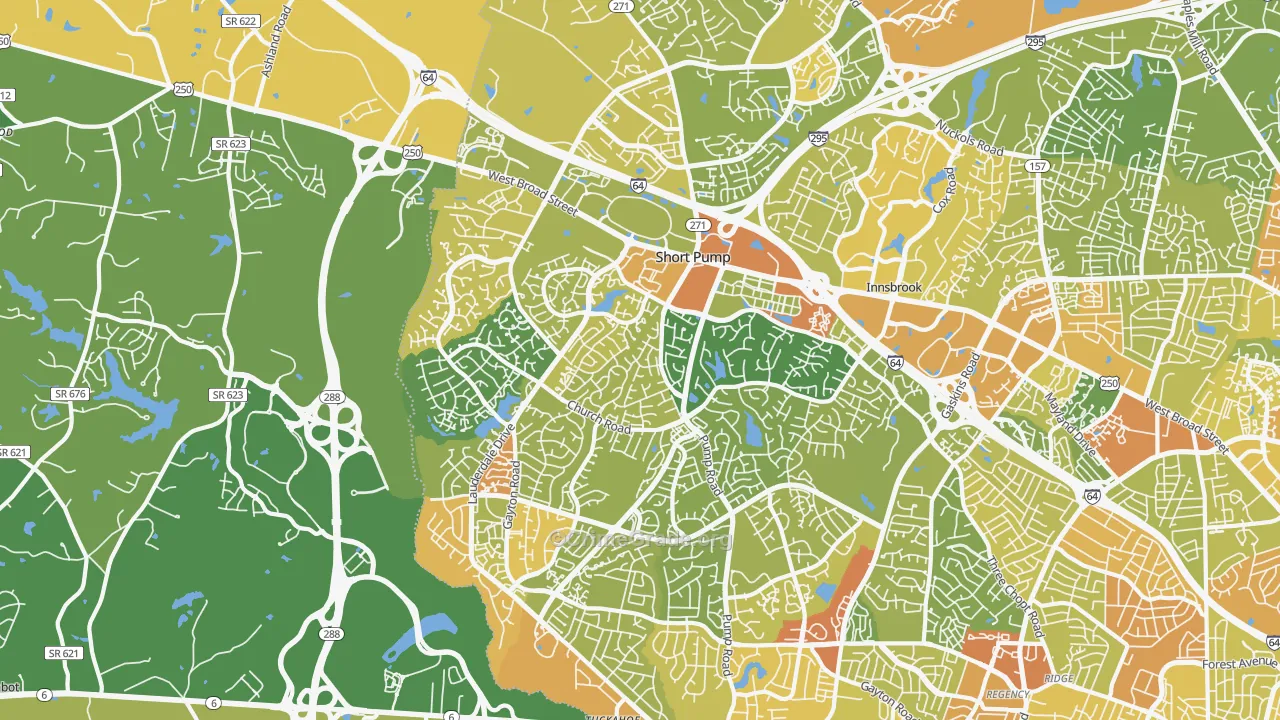23233, VA Map of Violent Crime Rates