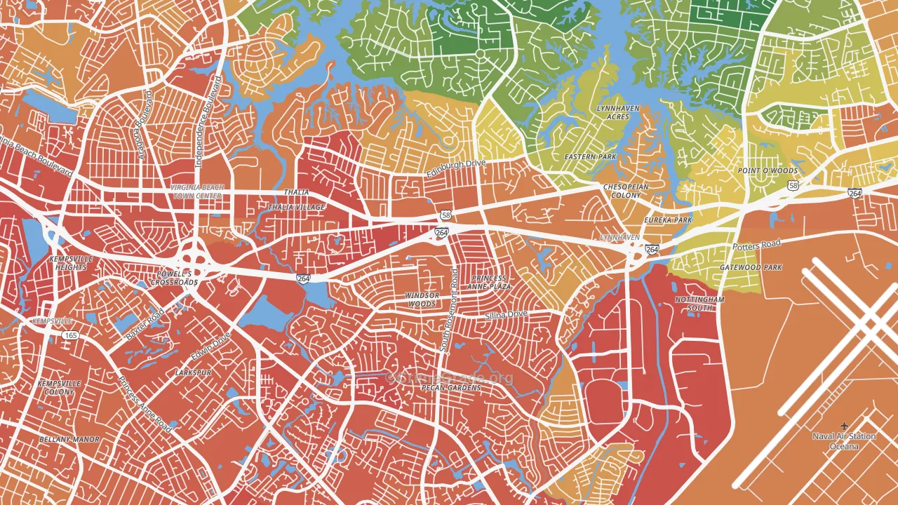 23452, VA Map of Violent Crime Rates