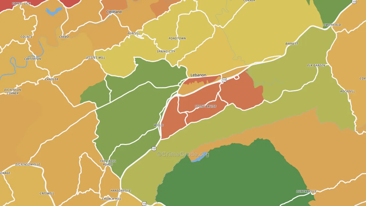 24266, VA Map of Violent Crime Rates