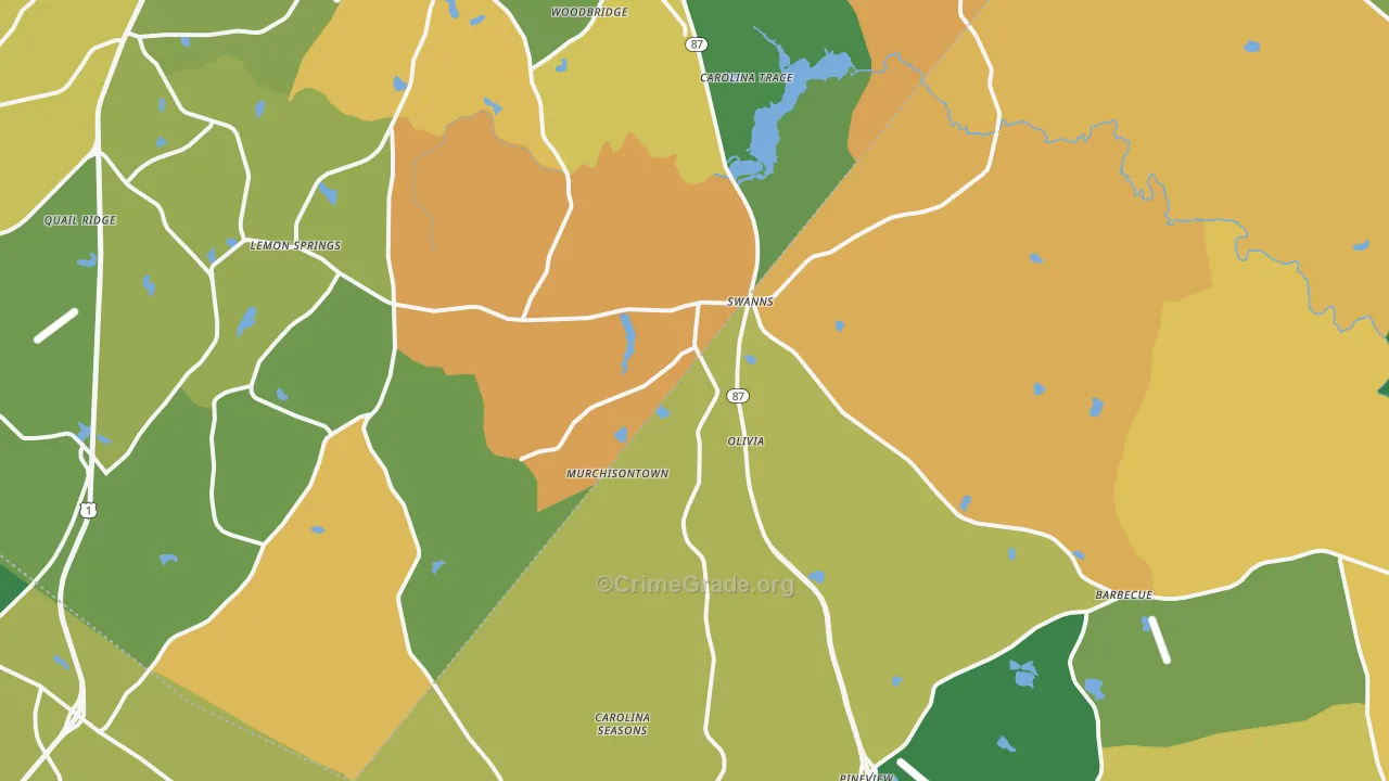 27332, NC Map of Violent Crime Rates