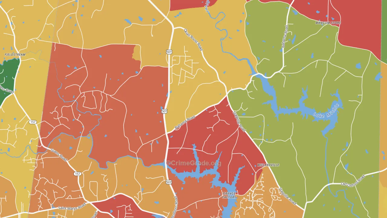27503, NC Map of Violent Crime Rates