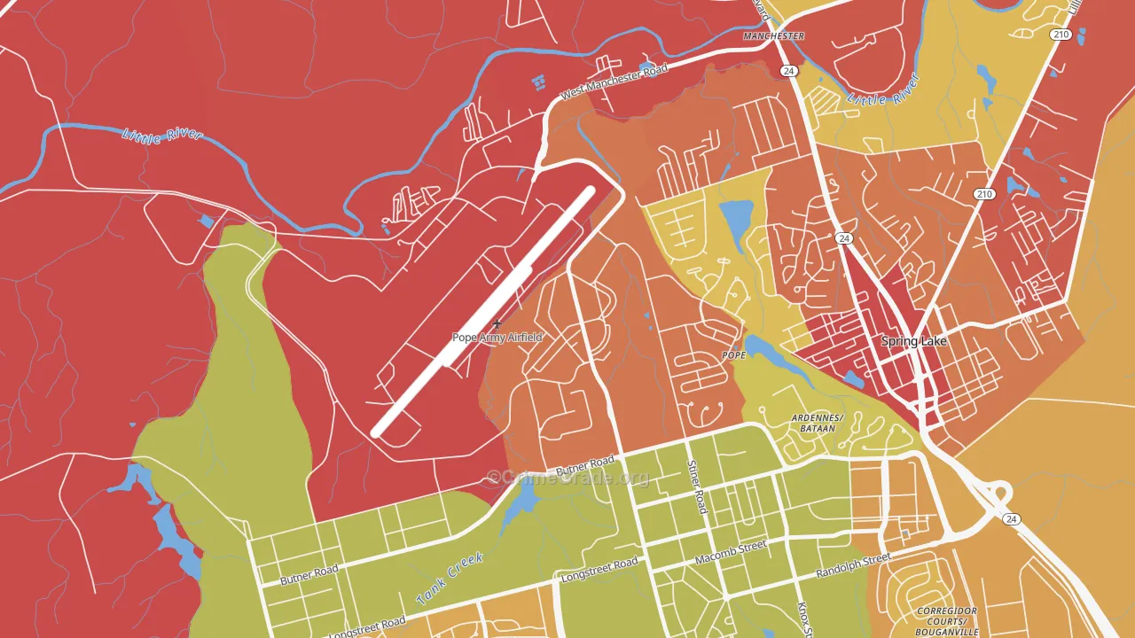 28308, NC Map of Violent Crime Rates
