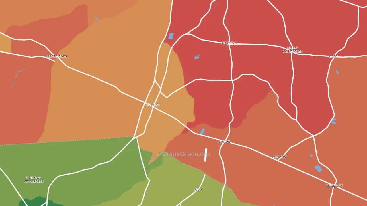 28433, NC Map of Violent Crime Rates